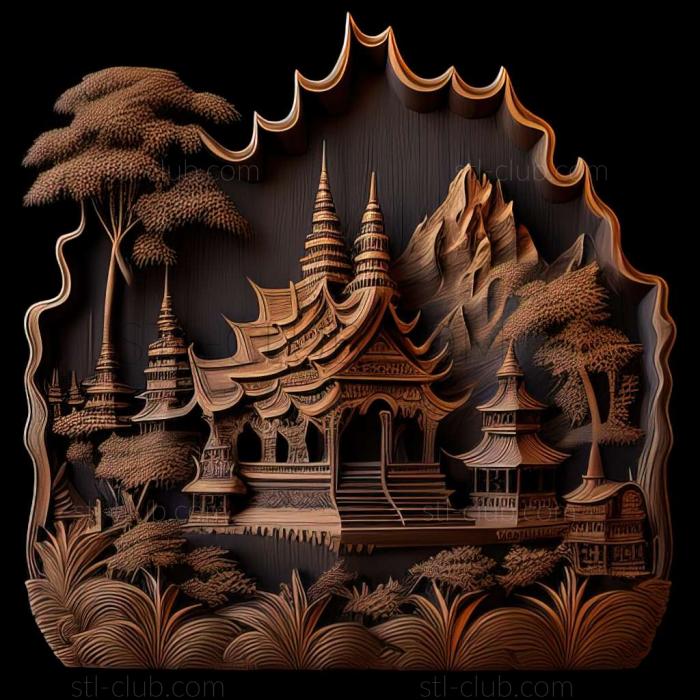 3D model Chiang Mai in Thailand (STL)